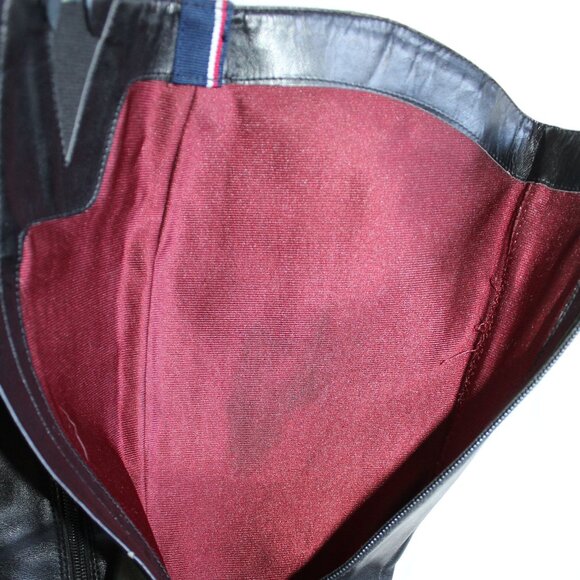 Tommy Hilfiger Women's Black Leather Riding Boots Lace-Up Detail ~6 ~ - Picture 15 of 16